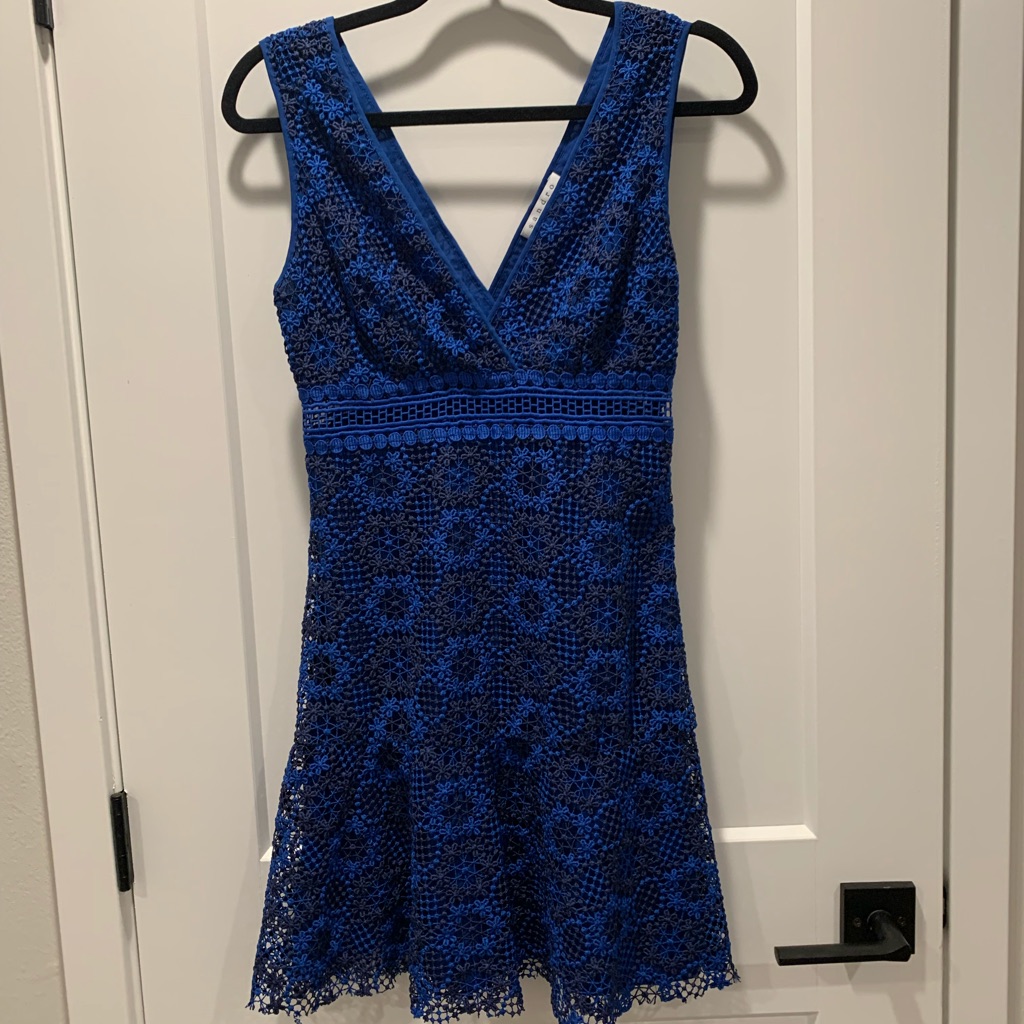 Sandro Lace V-Neck Mini Dress